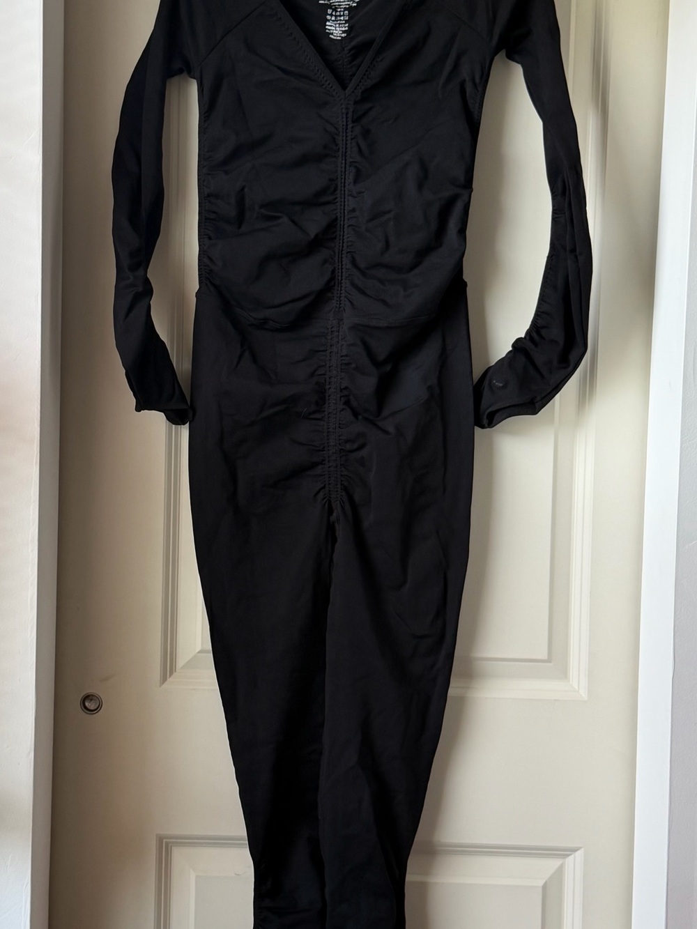 FP Black Long Sleeve Ruched Jumpsuit - Picture 2 of 3